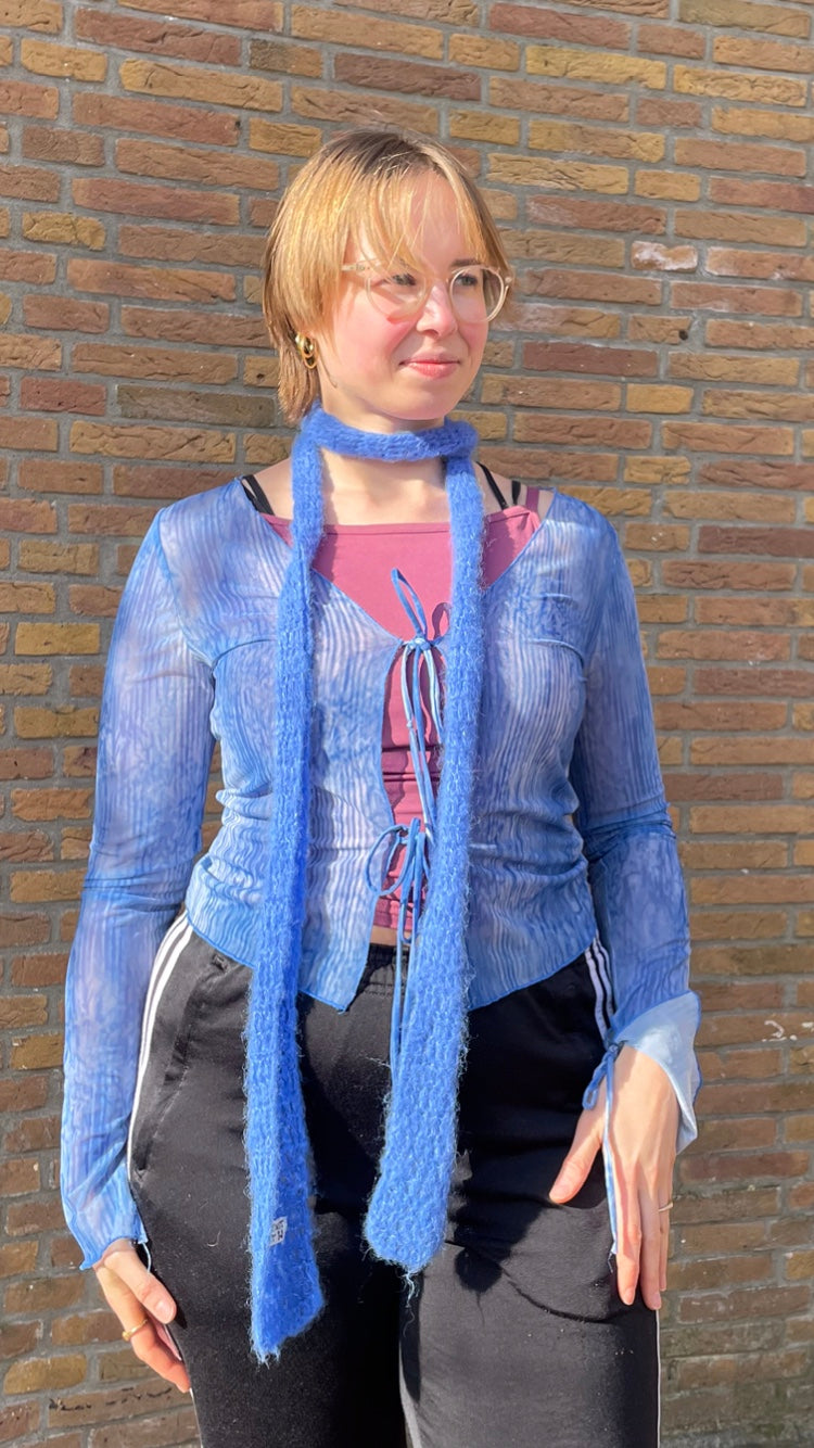 Custom order ⁂ Skinny Fuzzy Gen Z scarf